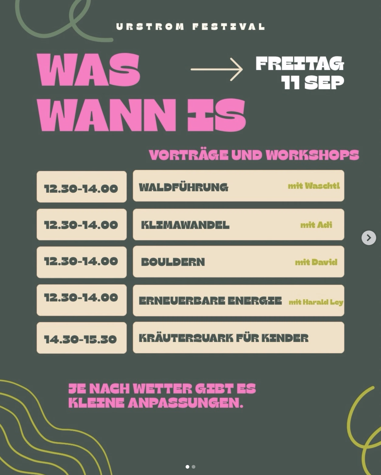 Rahmenprogramm Urstrom Festival