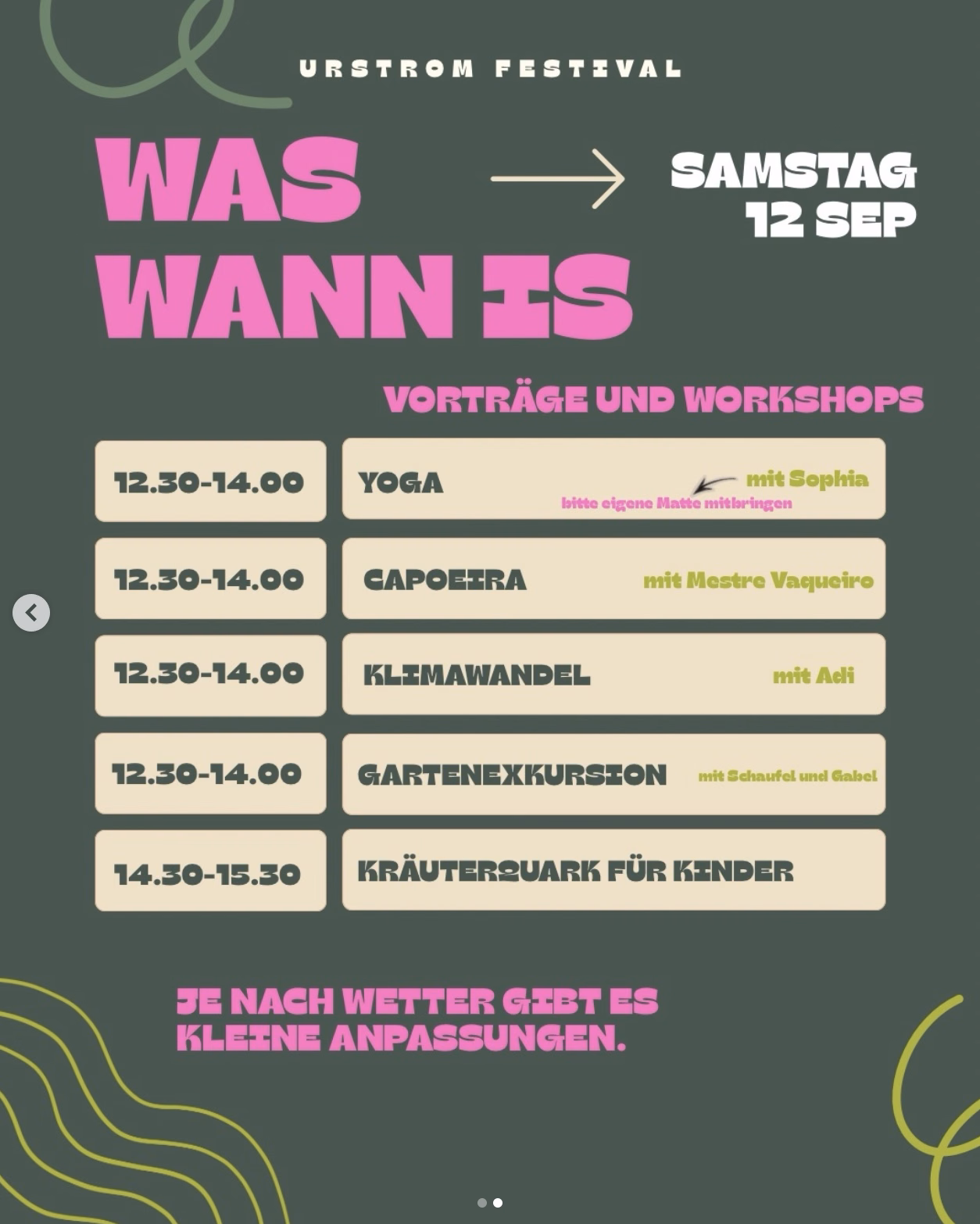 Rahmenprogramm Urstrom Festival
